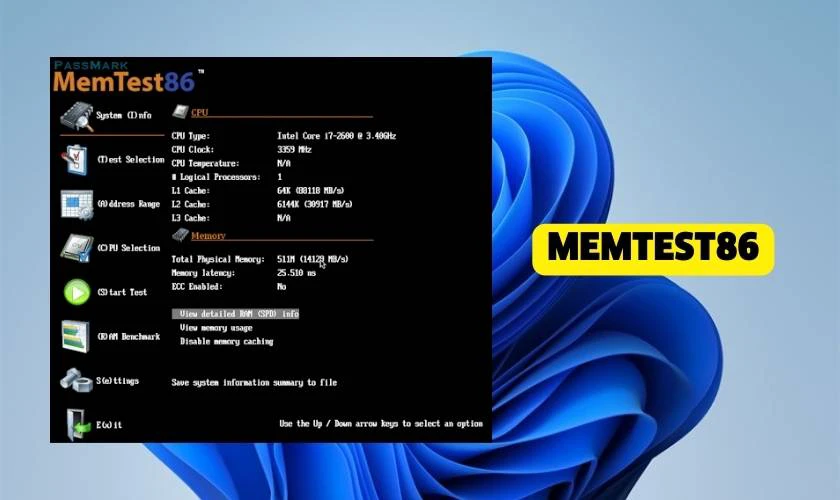 Phần mềm MemTest86