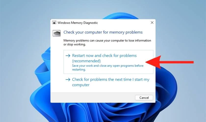 Khởi động lại máy và chạy kiểm tra