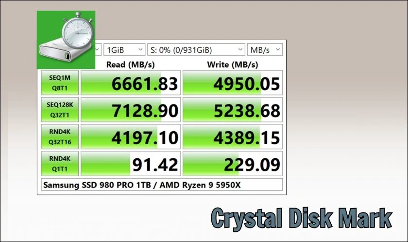 Test tốc độ ổ cứng bằng Crystal Disk Mark