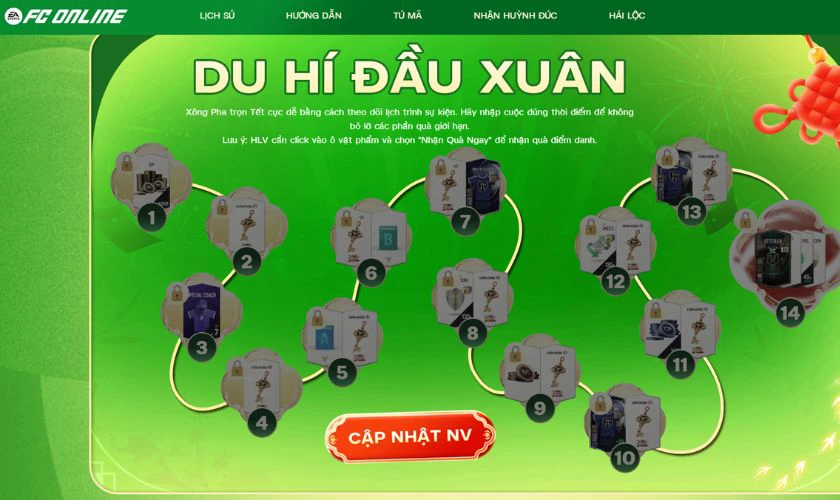 tet.fconline.garena.vn có những sự kiện gì - Du hí đầu xuân