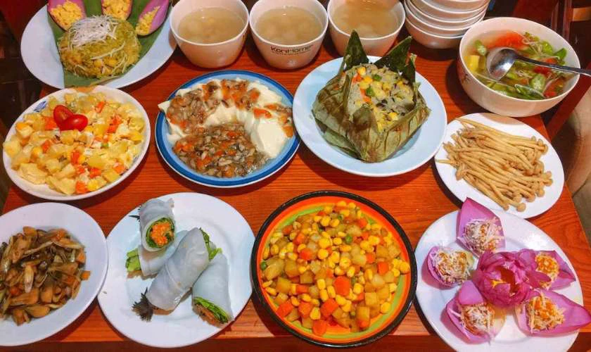 Mâm cúng chay tết nguyên tiêu