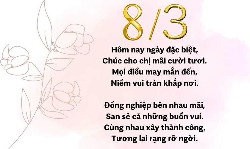 Thơ tặng đồng nghiệp ngày Quốc tế Phụ nữ