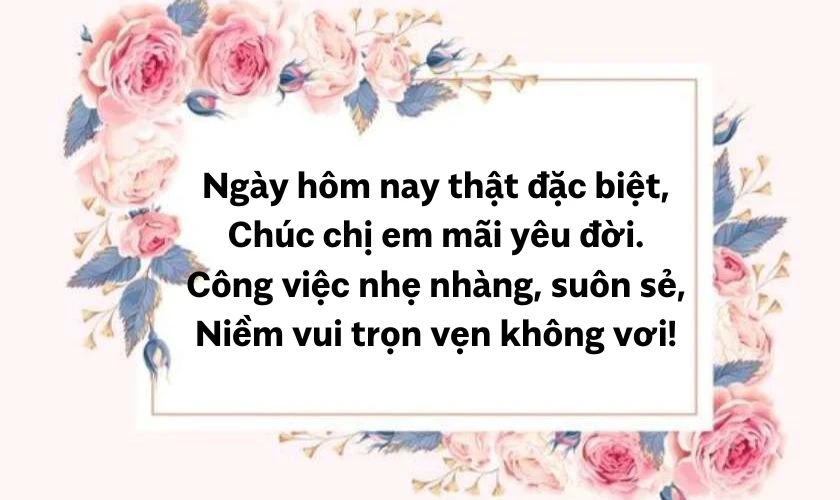 Chúc đồng nghiệp 8/3 luôn hạnh phúc