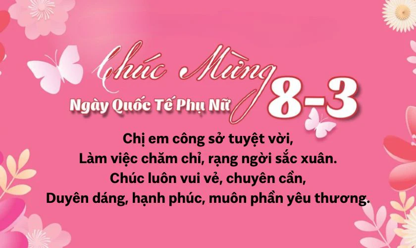 Chúc chị em 8/3 mãi xinh đẹp
