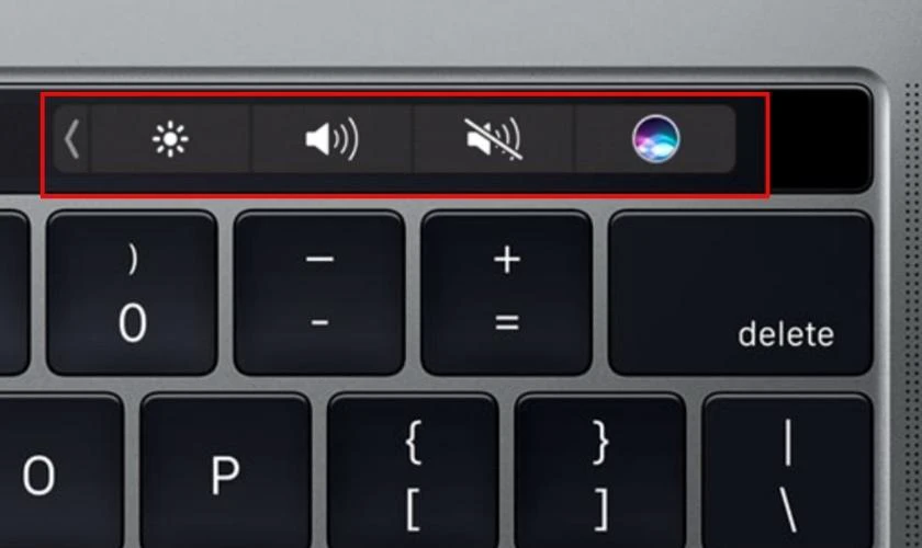 Touch Bar không hiển thị Control Strip