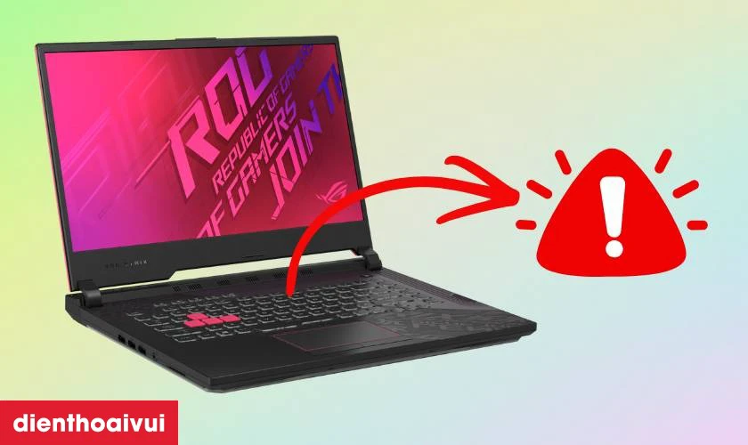 C&aacute;ch nhận biết b&agrave;n ph&iacute;m Asus ROG Strix G15 G512 bị lỗi