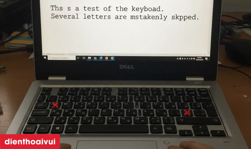 Cách nhận biết bàn phím laptop Dell Inspiron 14R bị hỏng