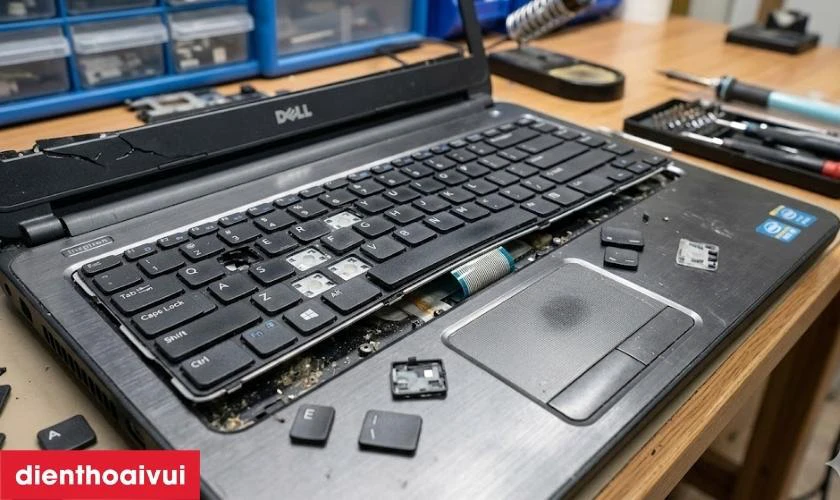 C&aacute;ch nhận biết b&agrave;n ph&iacute;m laptop Dell N4010 bị hỏng