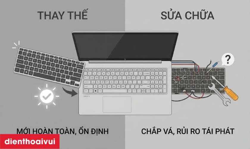 Nên sửa hay thay bàn phím laptop HP 17-1000?