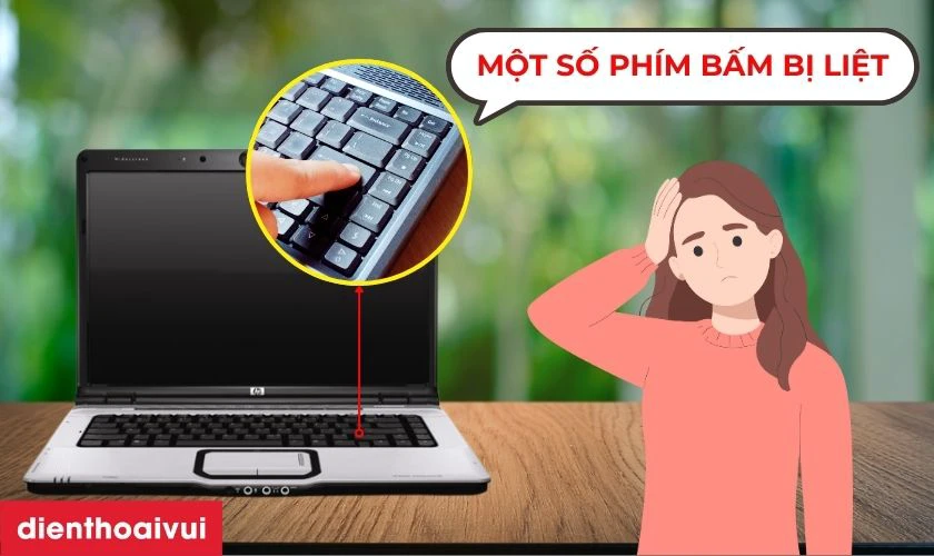 Dấu hiệu b&agrave;n ph&iacute;m laptop HP Pavilion DV6000 bị lỗi cần thay ngay