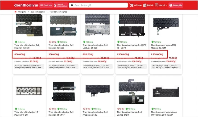 Chọn cửa hàng minh bạch về giá cả