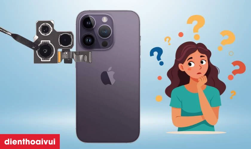 Thay camera sau iPhone 14 Pro chính hãng Hatech giá bao nhiêu tiền