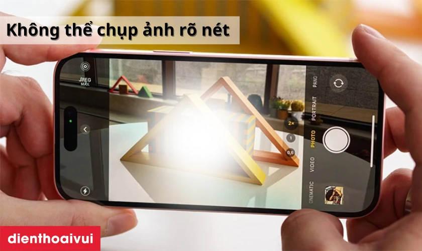 Ảnh không thể chụp rõ nét khi camera bị hỏng