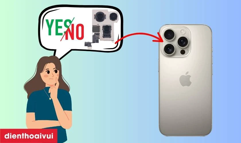 Có nên thay camera sau iPhone 16 Pro Max chính hãng GENA không?