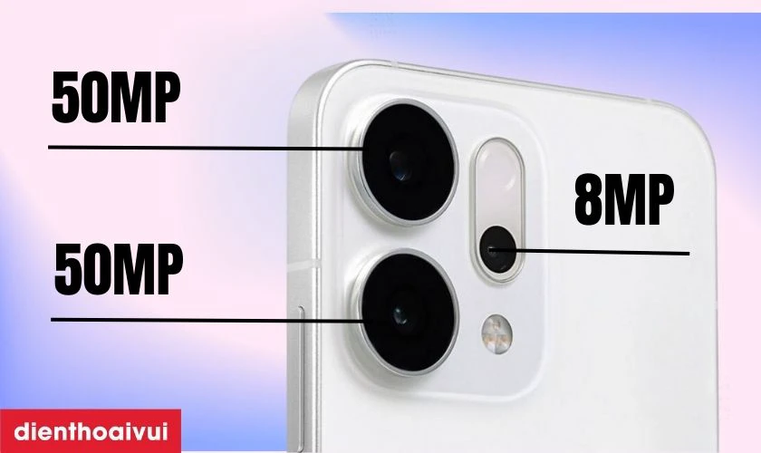 Camera sau của Oppo Reno 14 sở hữu ống k&iacute;nh ch&iacute;nh 50MP