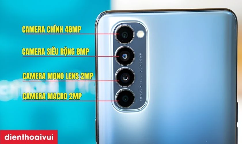 Reno 4 Pro được trang bị hệ thống camera sau 48MP
