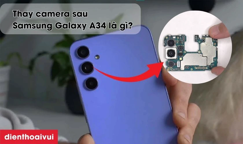 Thay camera sau Samsung Galaxy A34 là gì?