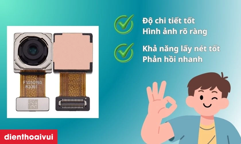 Ưu điểm khi thay camera sau Xiaomi Redmi Note 12R ch&iacute;nh h&atilde;ng GENA