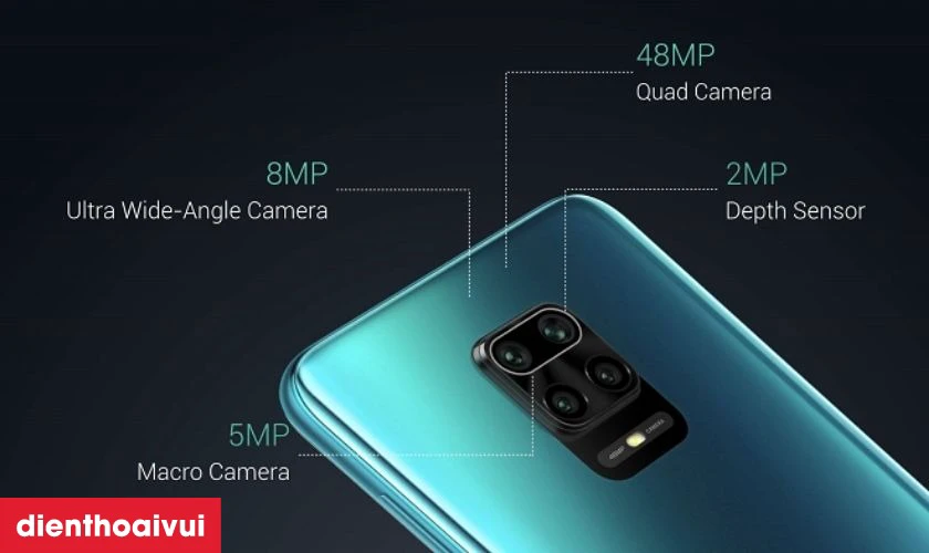 Xiaomi Redmi Note 9S sở hữu cụm camera chất lượng cao