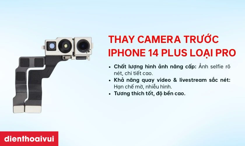 Camera trước loại Pro cho iPhone 14 Plus có những ưu điểm nào?
