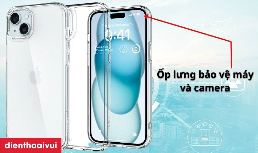 Kiểm tra kết nối, hoạt động của camera trước iPhone 15 Plus và bảo vệ thiết bị