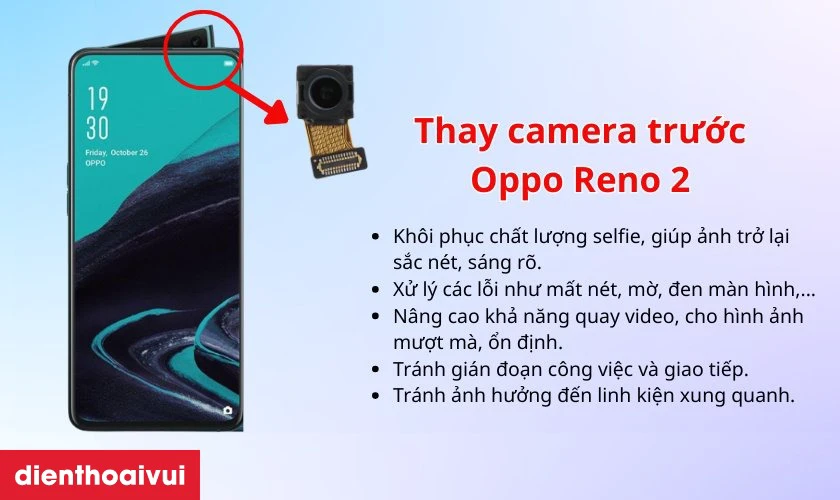 C&oacute; n&ecirc;n thay camera trước cho Oppo Reno 2 kh&ocirc;ng?