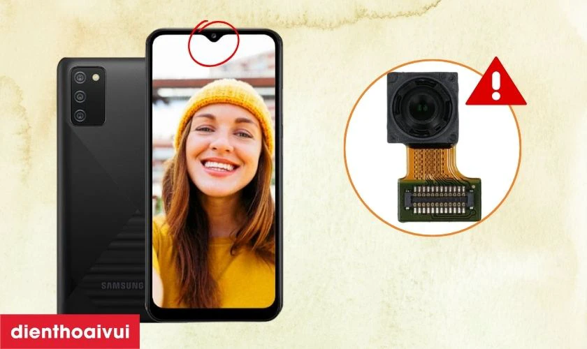 Camera trước Samsung Galaxy A02S bị mờ/đục do đâu?