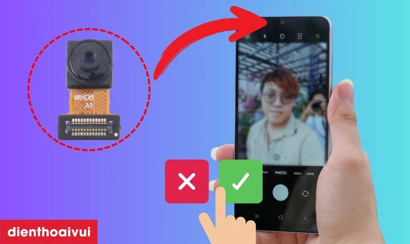 N&ecirc;n thay camera trước cho Galaxy A05 khi camera trước gặp lỗi hư hỏng nặng
