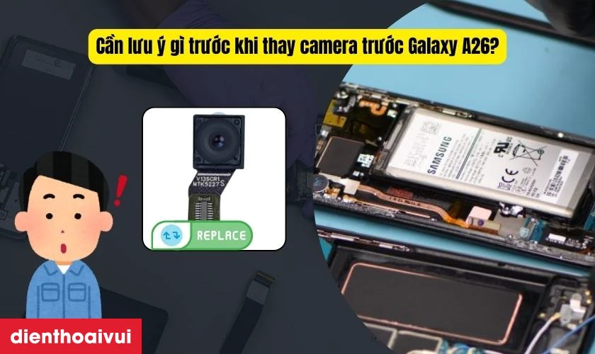 Cần lưu &yacute; g&igrave; trước khi thay camera trước Samsung Galaxy A26?