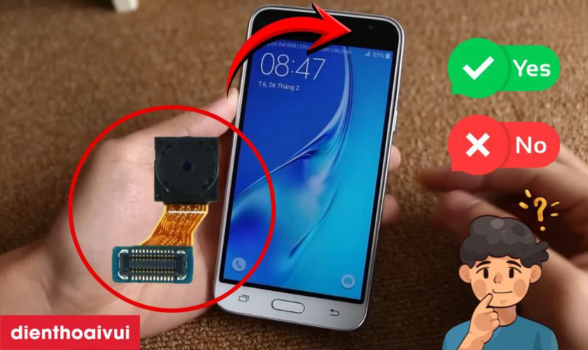C&oacute; n&ecirc;n thay camera trước cho Samsung Galaxy J3 kh&ocirc;ng?