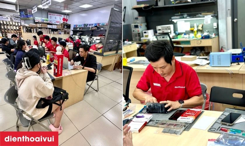 Quy tr&igrave;nh thay camera trước Samsung Galaxy M15 chuy&ecirc;n nghiệp tại Điện Thoại Vui