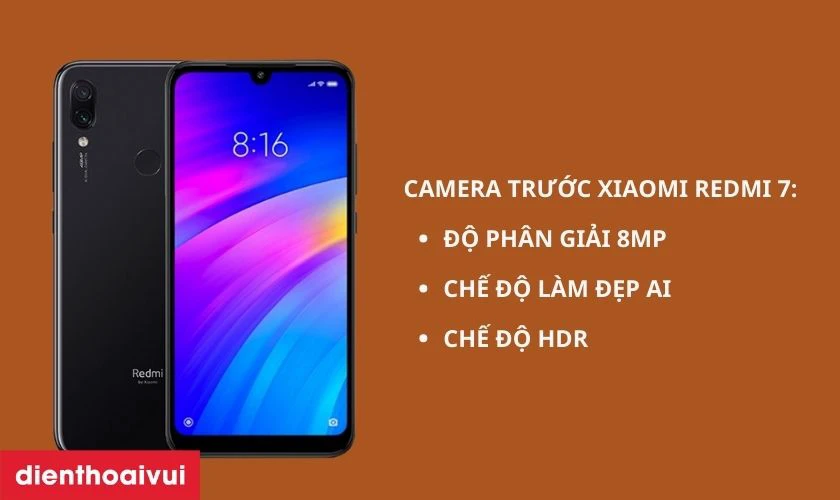 Đánh giá về camera trước điện thoại Xiaomi Redmi 7