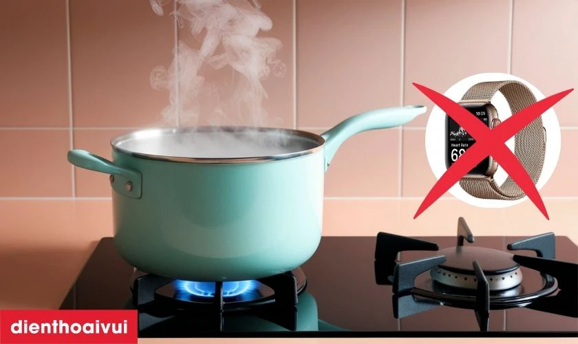 Không đặt đồng hồ gần bếp, nơi tỏa nhiệt cao