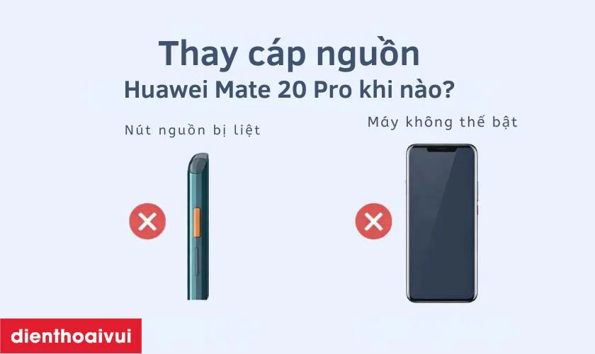 Thay c&aacute;p nguồn Huawei Mate 20 Pro khi n&agrave;o?