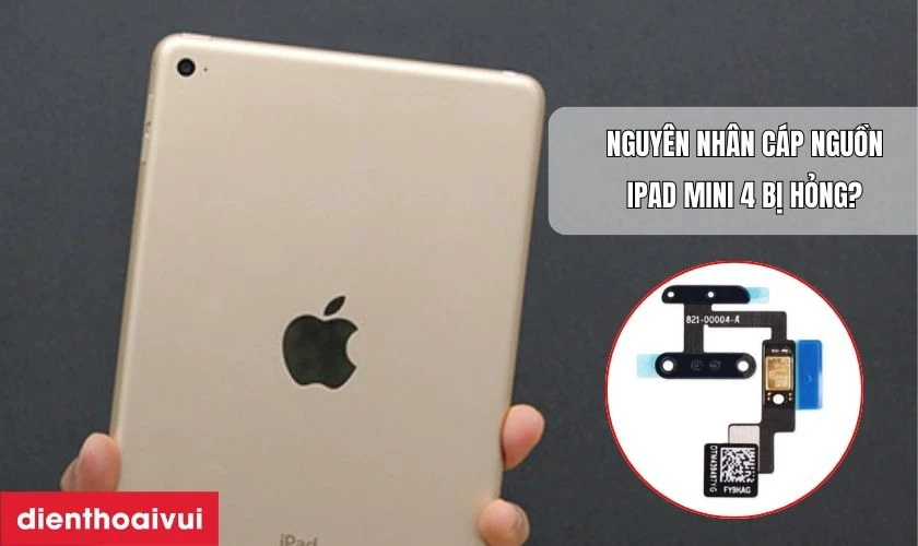Nguy&ecirc;n nh&acirc;n c&aacute;p nguồn iPad Mini 4 bị hỏng