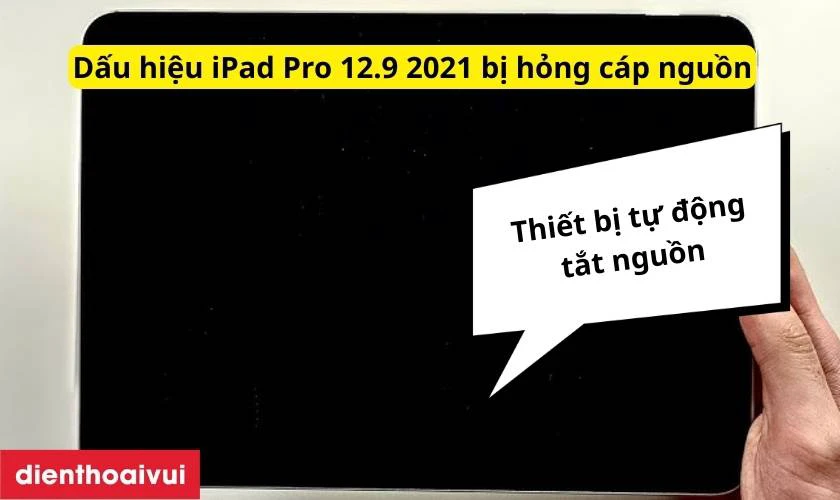 Dấu hiệu iPad Pro 12.9 2021 bị hỏng c&aacute;p nguồn