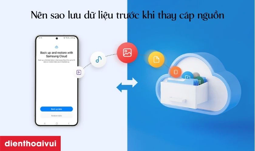Sao lưu dữ liệu trước khi thay c&aacute;p nguồn