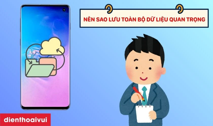 Sao lưu to&agrave;n bộ dữ liệu quan trọng trước khi giao m&aacute;y