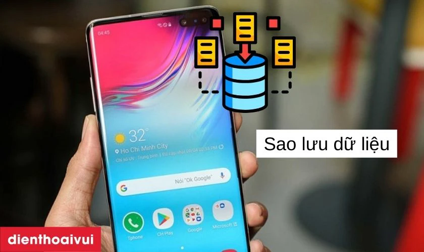 Sao lưu dữ liệu điện thoại trước khi mang đi thay c&aacute;p nguồn