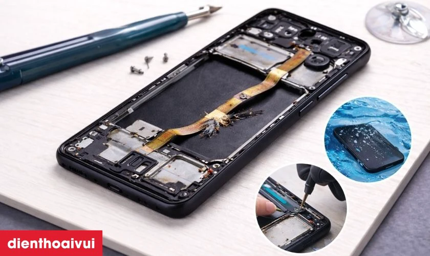 Nguy&ecirc;n nh&acirc;n c&aacute;p nguồn của điện thoại Samsung Galaxy A03S bị hư hỏng