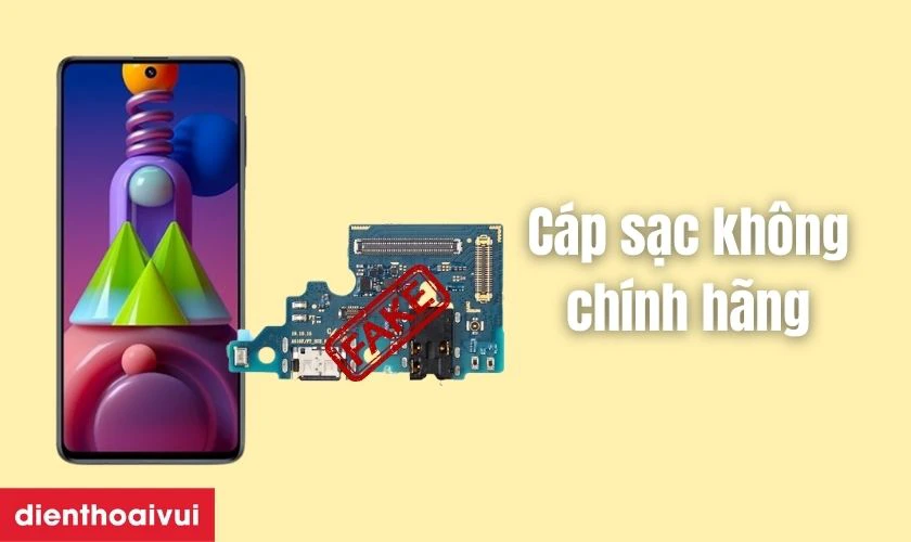 Cáp sạc M51 kém chất lượng