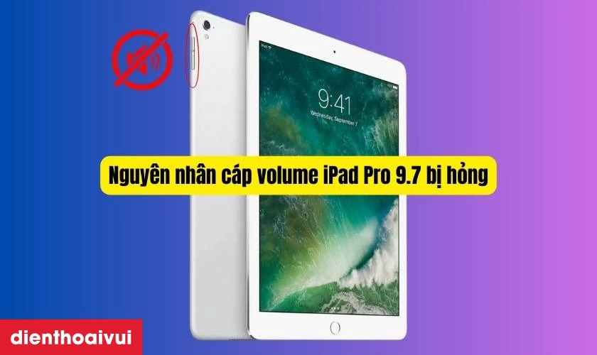 Nguyên nhân cáp volume iPad Pro 9.7 bị hỏng