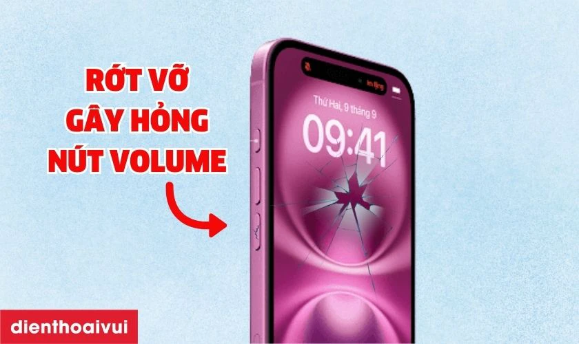 Nguyên nhân cáp volume iPhone 16 bị hỏng