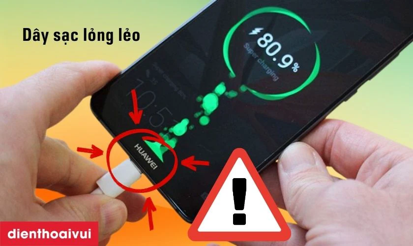 Dấu hiệu cần thay ch&acirc;n sạc Huawei