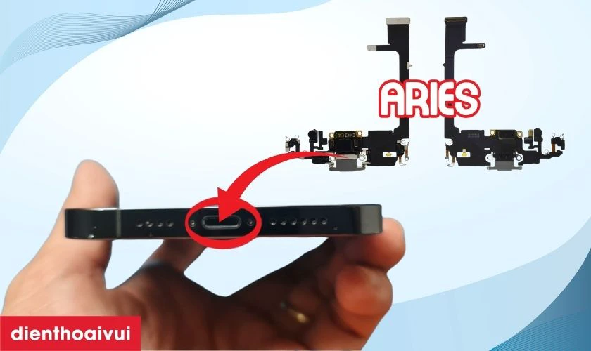 Thay chân sạc iPhone 11 Pro chính hãng Aries là gì?
