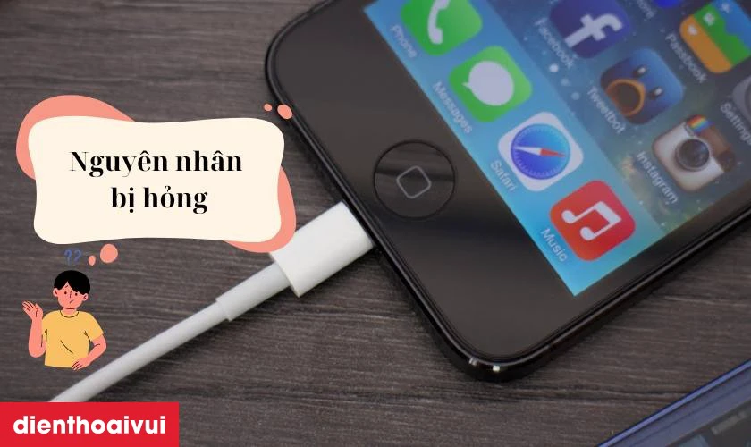 Nguyên nhân chân sạc iPhone 8 Plus bị hư hỏng