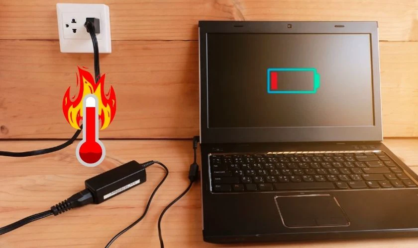 Nhiệt độ tăng bất thường khi sạc pin