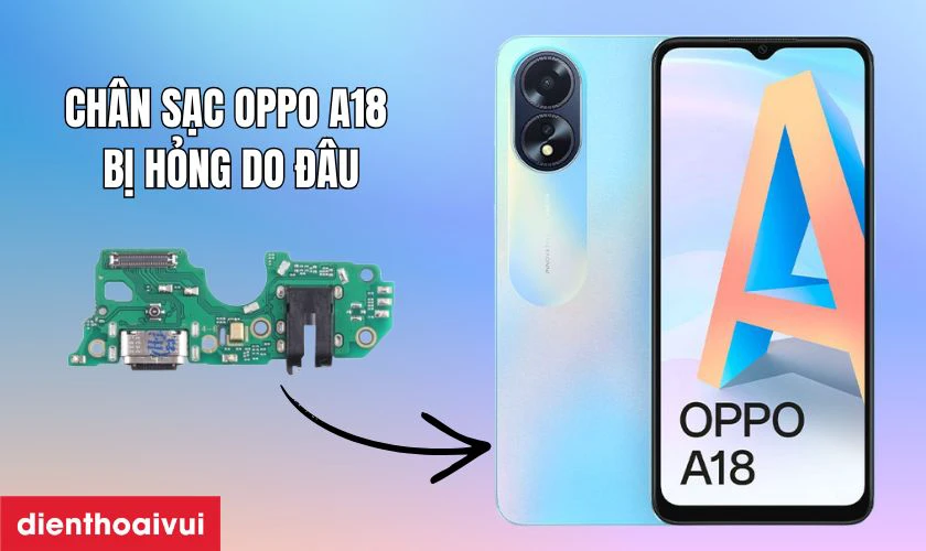 Ch&acirc;n sạc Oppo A18 bị hỏng do đ&acirc;u?