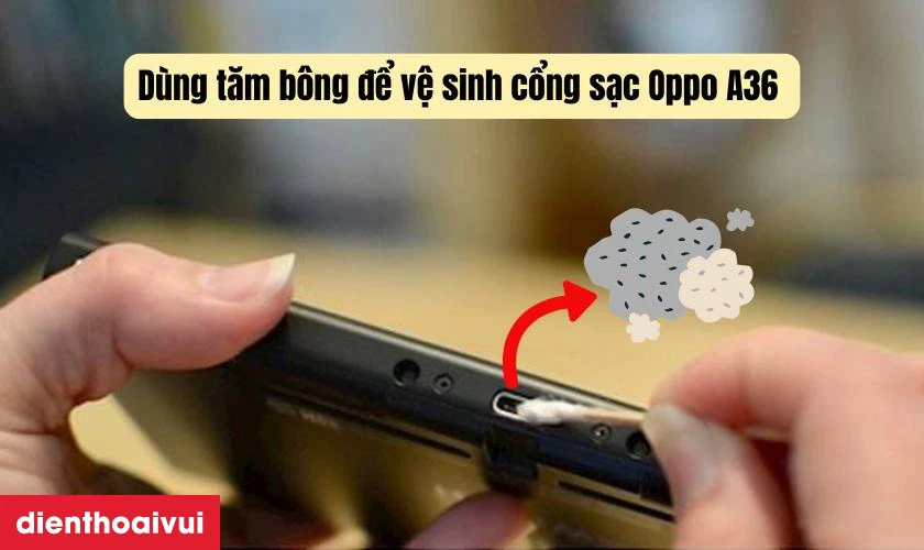 Hướng dẫn c&aacute;ch sạc điện thoại Oppo A36 an to&agrave;n