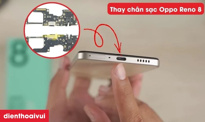 Thay ch&acirc;n sạc OPPO Reno 8